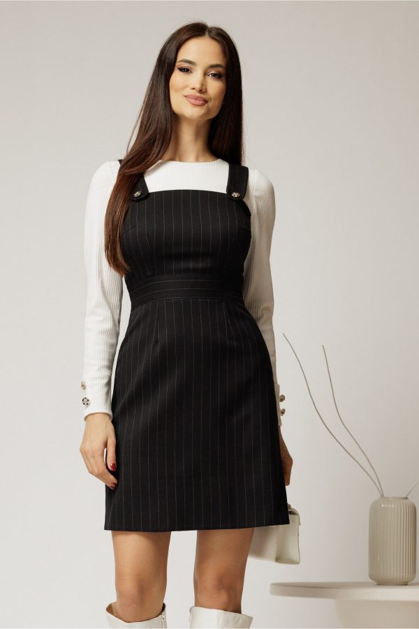 Rochie scurta neagra tip sarafan Rochie scurta neagra tip sarafan